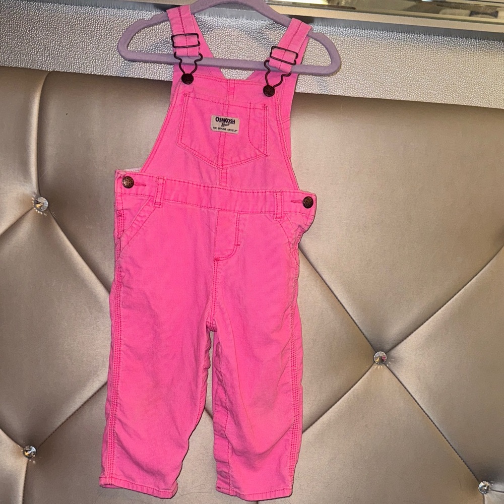 OshKosh B'gosh Bright Pink Kids Overalls